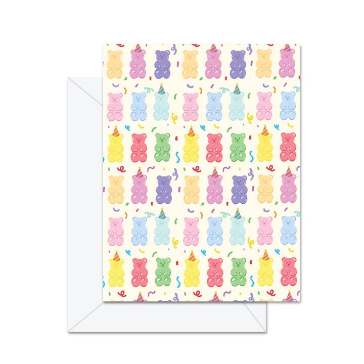 Gummy Bear Pattern - Greeting Card for wholesale by Jaybee Design