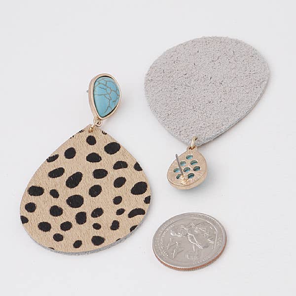 Shop Neighbors - Wholesale Dangle Earrings - Animal Print Teardrop Earrings2