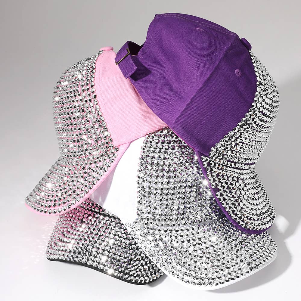 Sensibling Corp. – wholesale Baseball cap – Women's – Bling Studded Glam Baseball Cap0