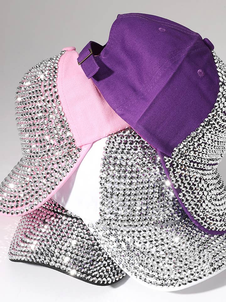 Bling Studded Glam Baseball Cap and other Purchase Wholesale glitz and glam. Free Returns & Net 60 Terms on Faire trending on Faire.