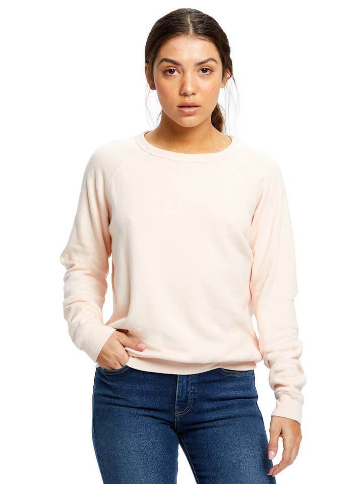US Blanks - Wholesale Sweatshirt - Women's - Women's Raglan Pullover Long Sleeve Crew Neck0