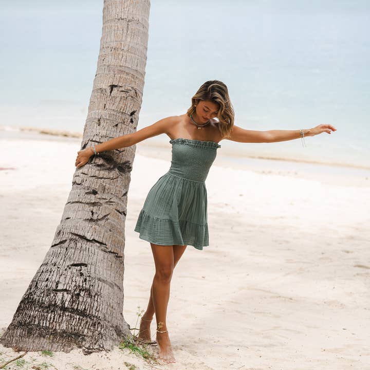 Lotus and Luna - Wholesale Dress - Women's - Sage Daiquiri Dress