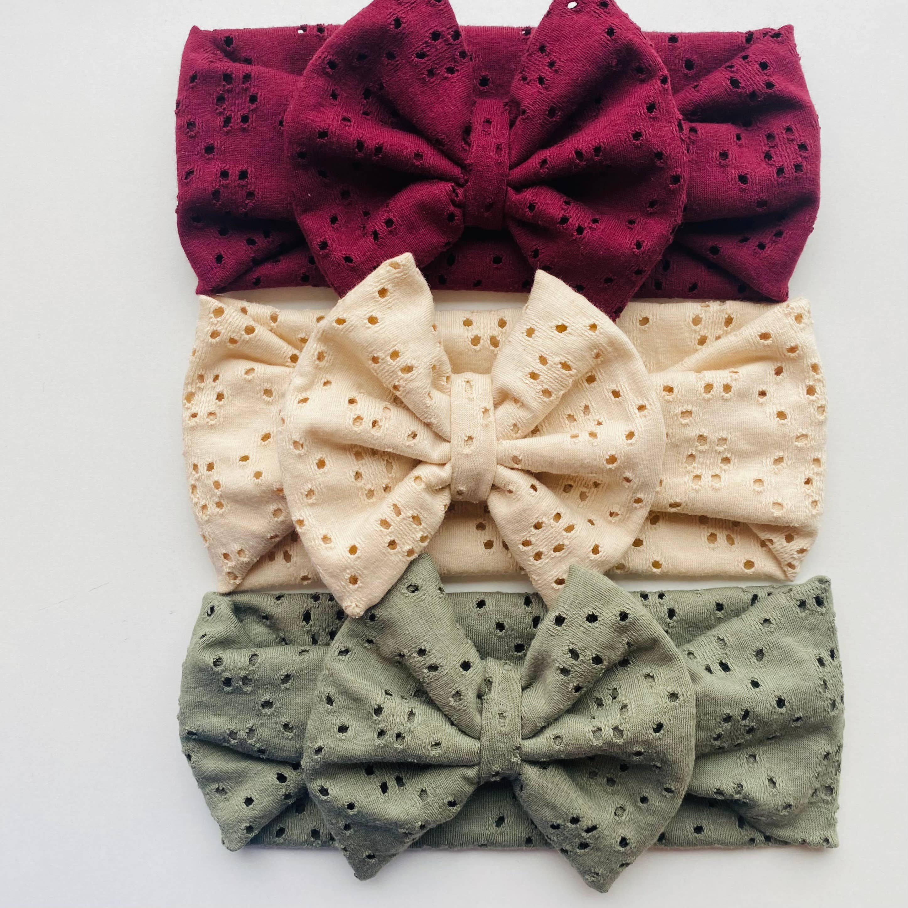 Sofia Accessories - Wholesale Fashion Headband - Kids - Sonia Bow Cotton Embroidered Kids' Headband4