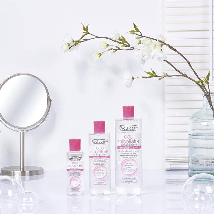 Evoluderm - Wholesale Makeup Remover - Cleansing Micellar Water for Dry & Sensitive Skin1