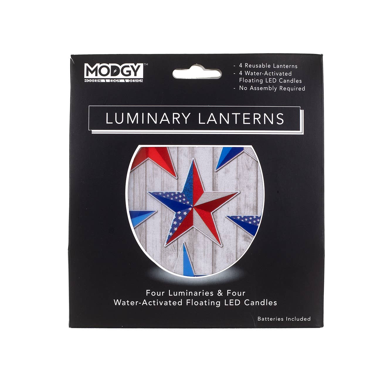 Modgy - Wholesale Lantern - Luminary - StarStruck - Patriotic Barn Stars 4th of July3