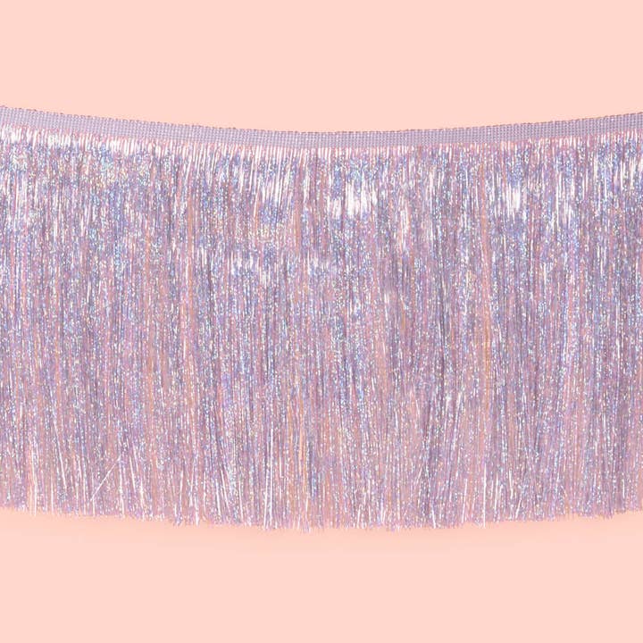 Petit Fetti - Wholesale Party Sign/Banner - Party Iridescent Fringe Foil Banner, 5 ft, Birthday Decor1