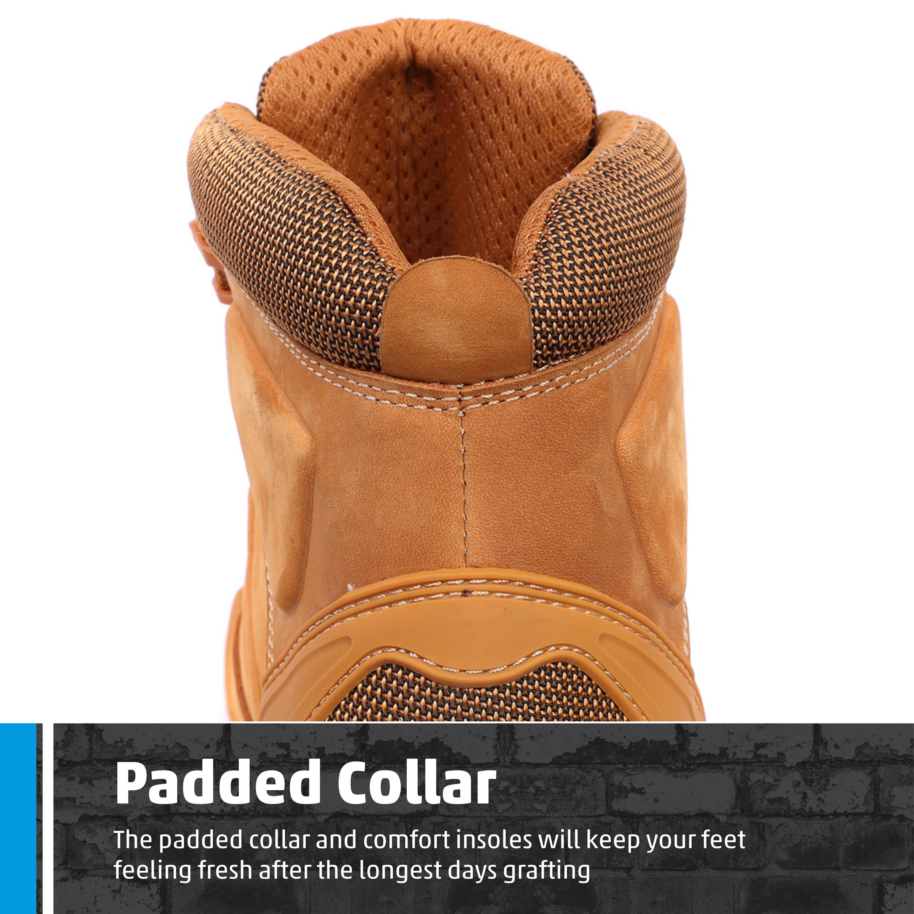 TuffStuff Workwear - Wholesale Boots - Men's - Fort Blyth Safety Boot, Honey Colour, Comfort Insoles5