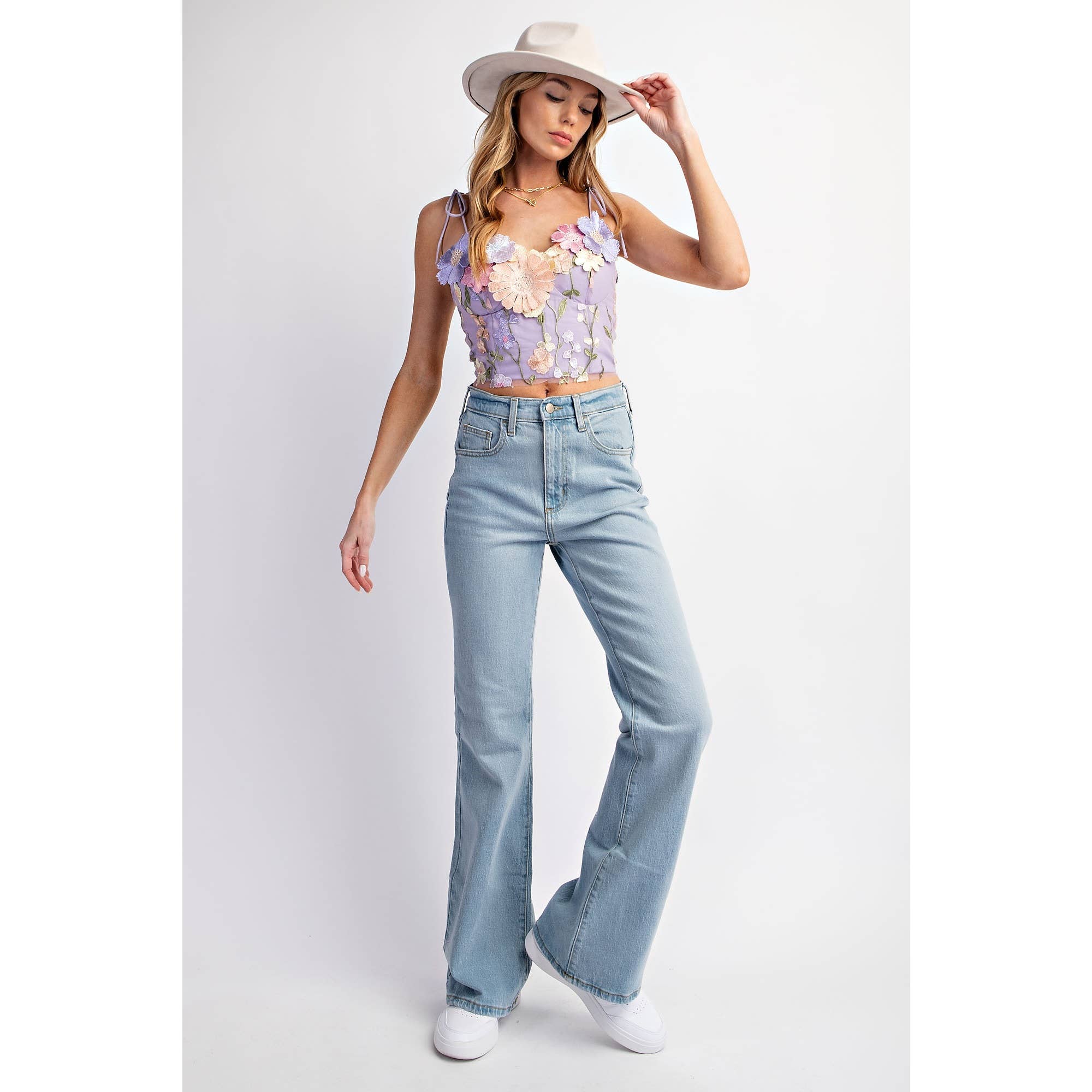 Sweet Generis - Wholesale Tanktop - Dames - Top met 3D bloemenborduursel en corset9