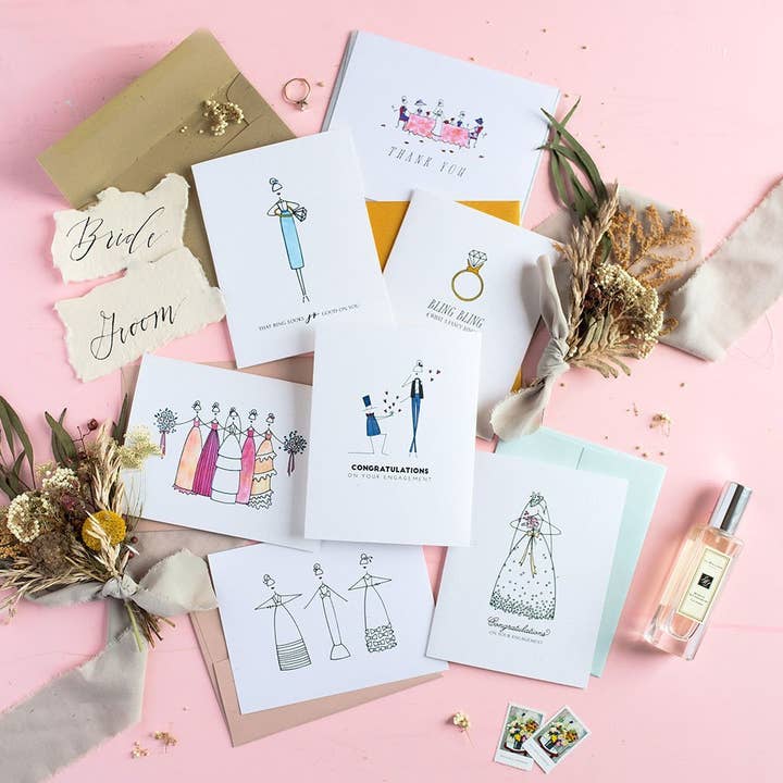 LO in LONDON® - Wholesale Wedding Card - "BRIDESMAIDS" WEDDING CARD3