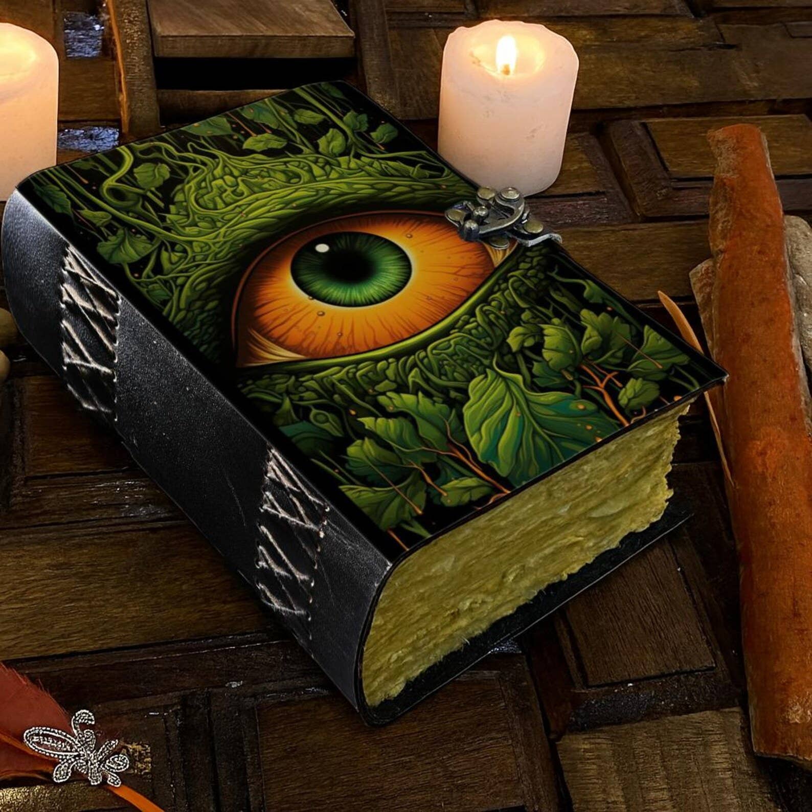 MNM HANDICRAFTS - Wholesale Journal/Diary - Eye Large Blank Leather Journal Book of Shadows Grimoire1