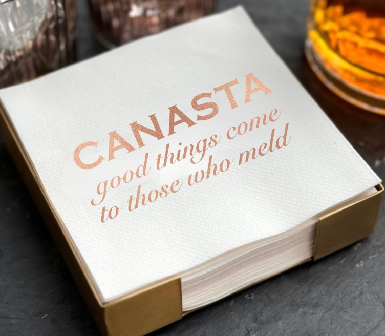 Lined Design – wholesale Engångsservett – Mässingspläterad cocktailservettvärdinnesats8