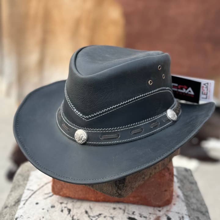 Lesa collection inc - Wholesale Cowboy Hat - Unisex - Norwich Leather Cowboy Hat Western style