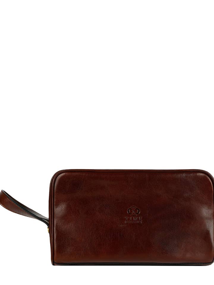 Leather Cosmetic Bag Dopp Kit - All the Kings Men for wholesale by Time Resistance