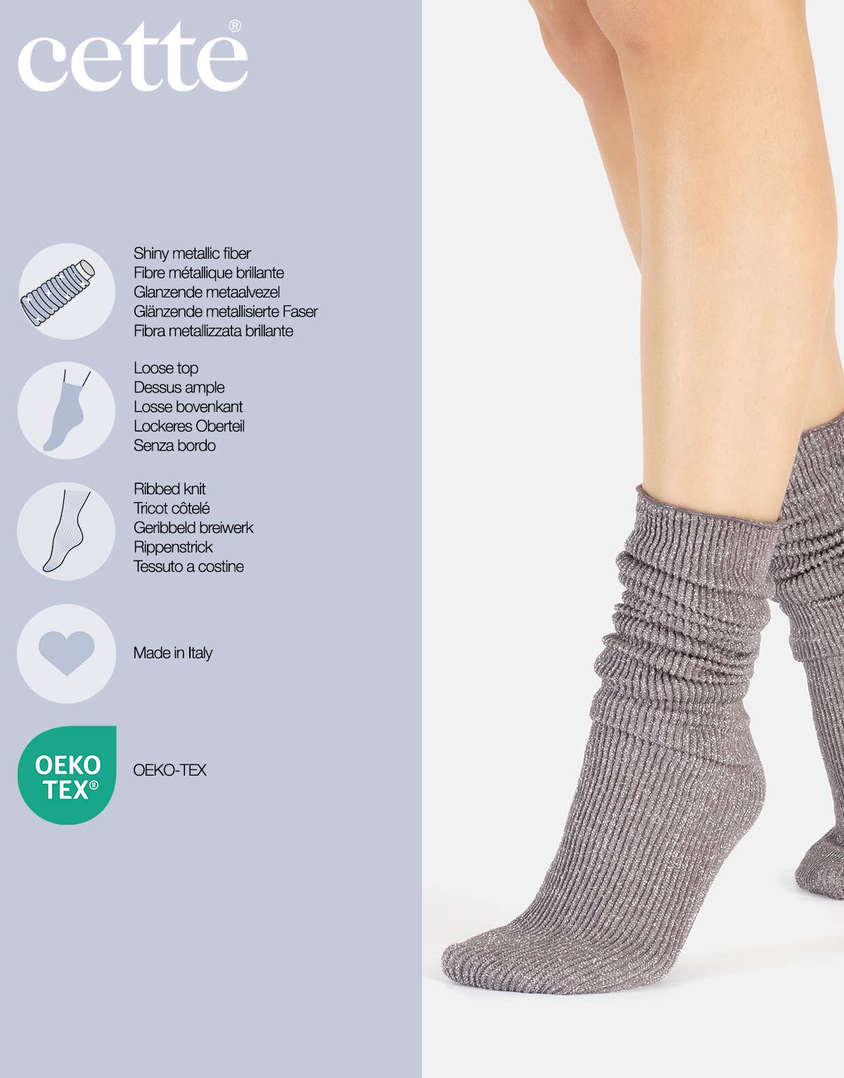 Cette - Wholesale Socks - Women's - Ribbed Socks, Shiny Socks for Women, Dresses for Women22