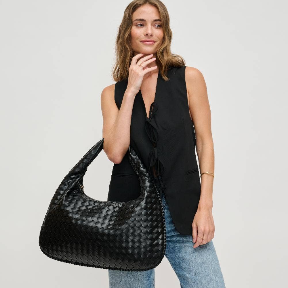 Urban Expressions – Großhandel Schultertasche – Damen – Victoria Hobo-Tasche mit geflochtenem Design aus veganem Leder30