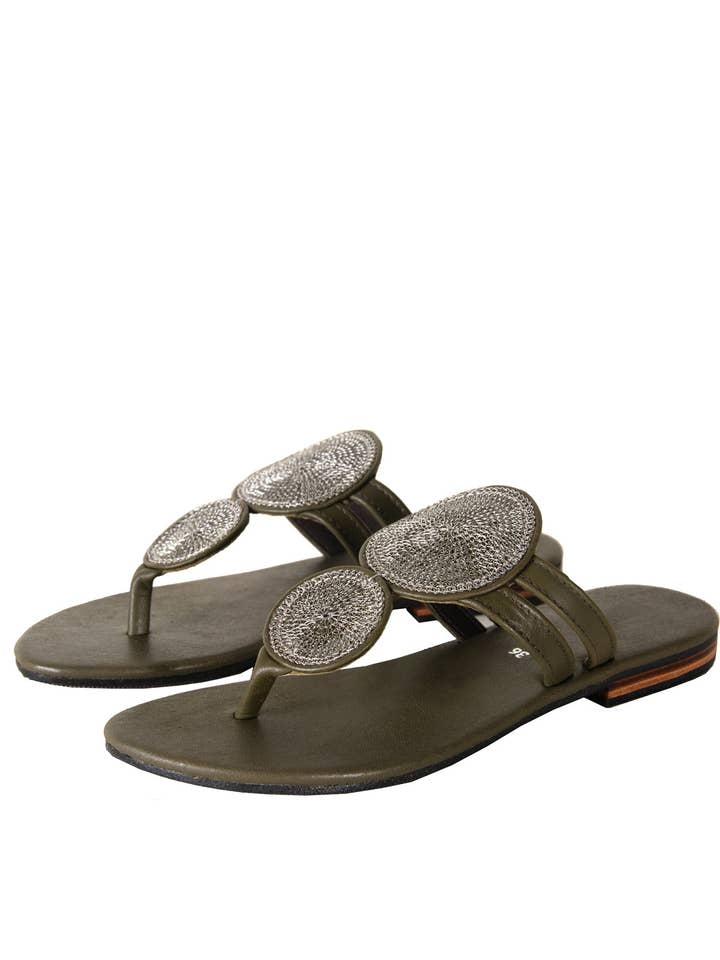 Sumba double Medallion Sandal for wholesale by Lilla Lane