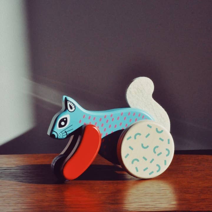 Jumping Squirell for wholesale by BAJO WOODEN TOYS