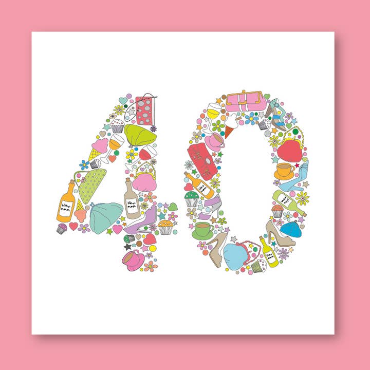 40th Birthday Card for Her - Hobbies and Interests for wholesale by mrs L cards