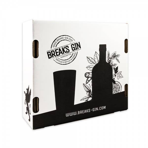 Breaks Gin Manufaktur - Vendita all'ingrosso Gin - Set regalo Cannabis Gin 500 ml con tazza e confezione4