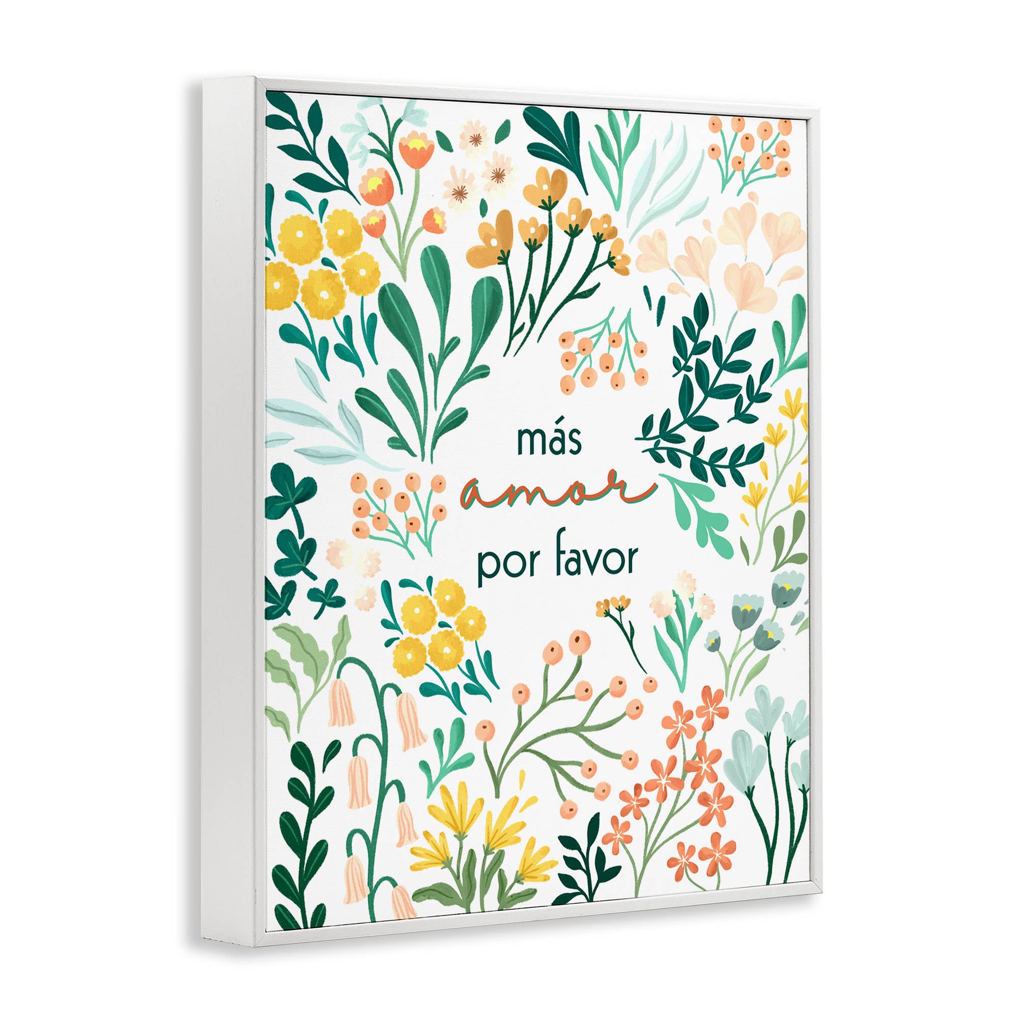 Stupell Industries – wholesale Väggdekor - Barn och baby – More Love Por Favour Blommor Framed Giclee Art36