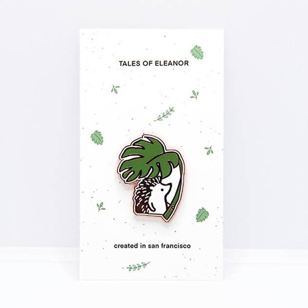 Monstera Enamel Pin for wholesale by Tales of Eleanor