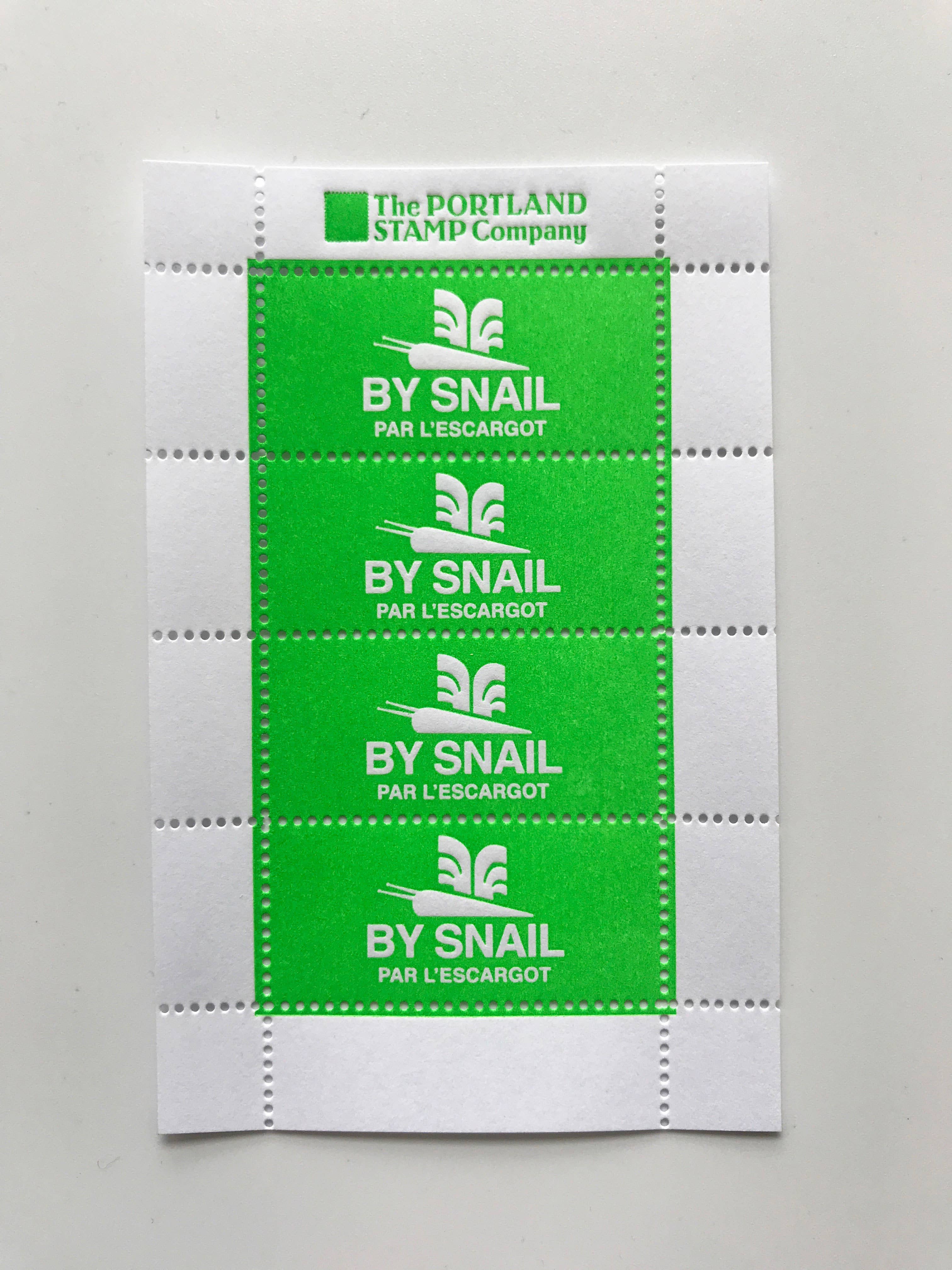 The Portland Stamp Company – Engroshandel Gummistempel/pyntestempel – By Snail - Escarglo - Letterpress Lick & Stick Frimærker8