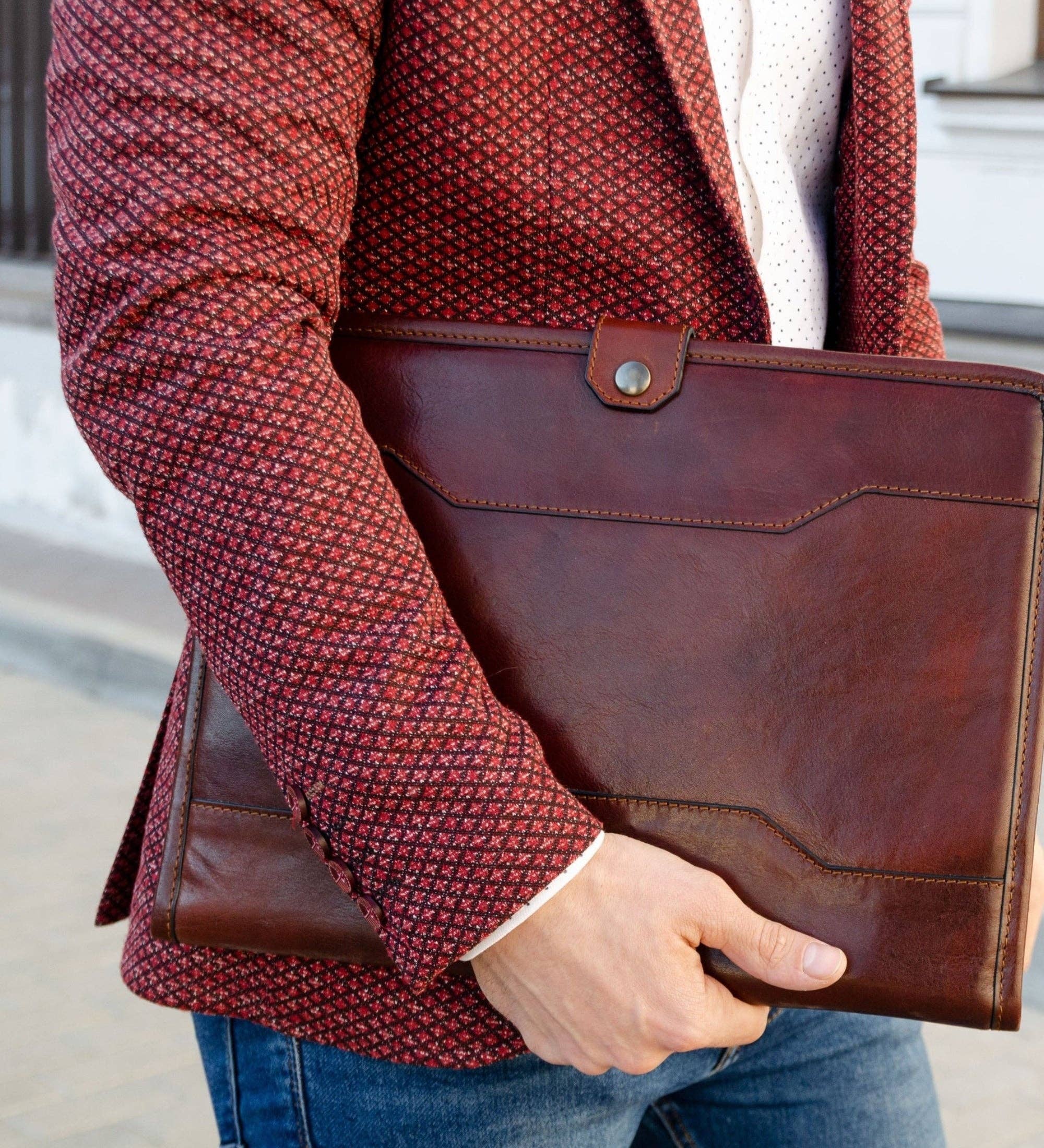 Time Resistance – wholesale Mappar – Läder A4 Dokument Mapp Organizer - The Call of the Wild20