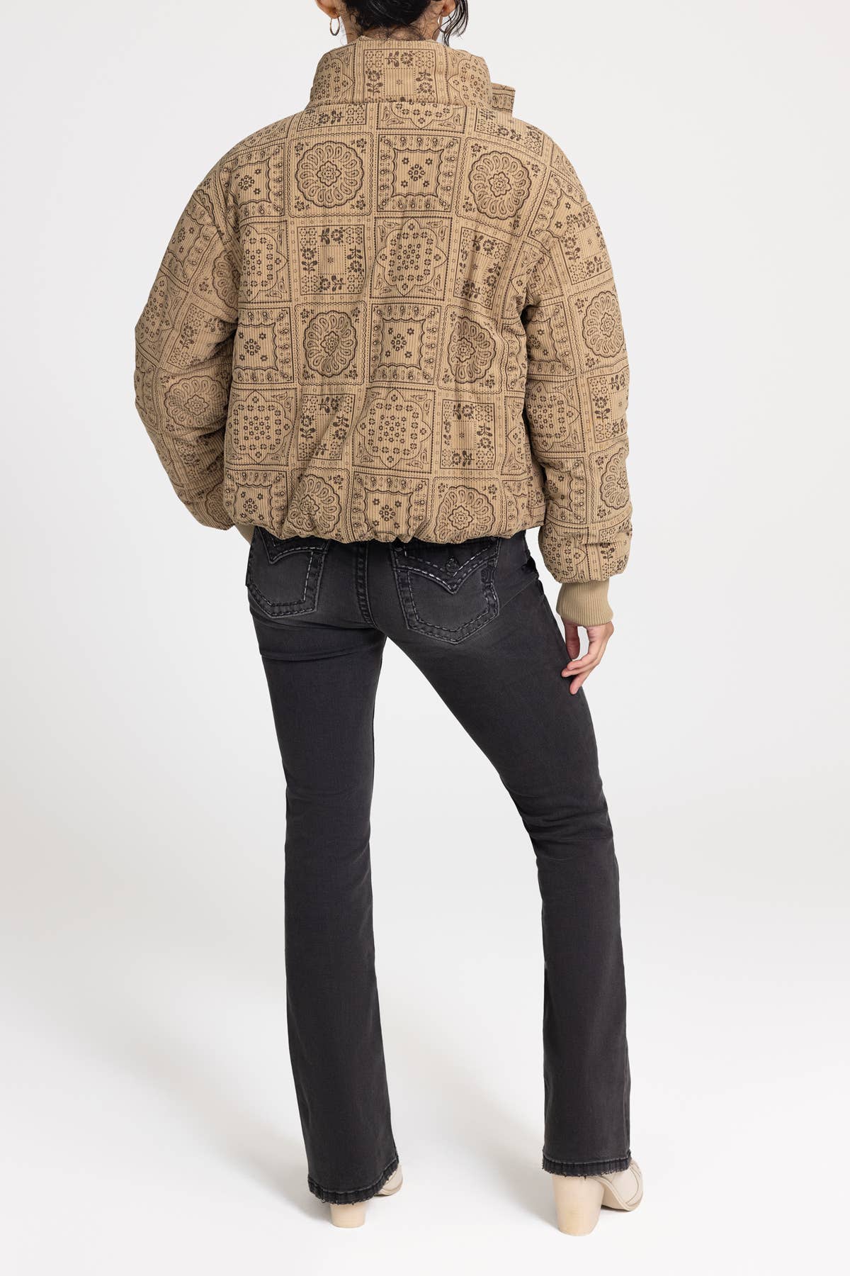 Miss Me - Wholesale Puffer Jacket - Women's - MJ0820L- CORDUROY PUFFER JACKET3