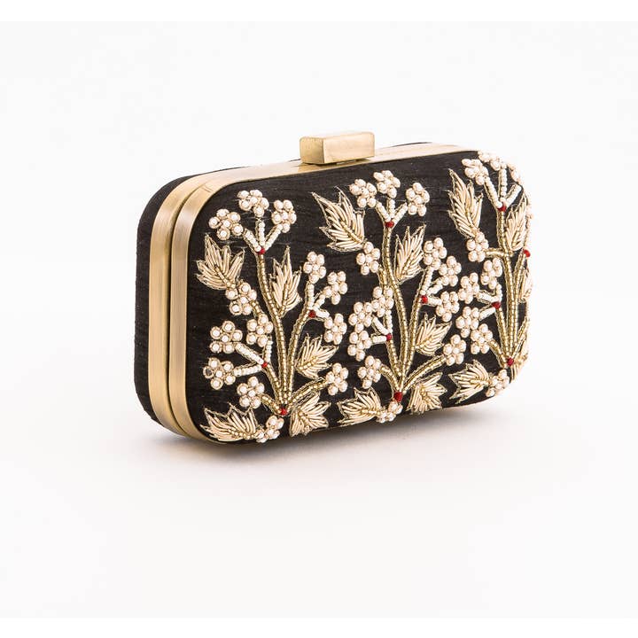 Magazine Clothing - Wholesale Clutch Bag - Women's - Black Silk Clutch 1