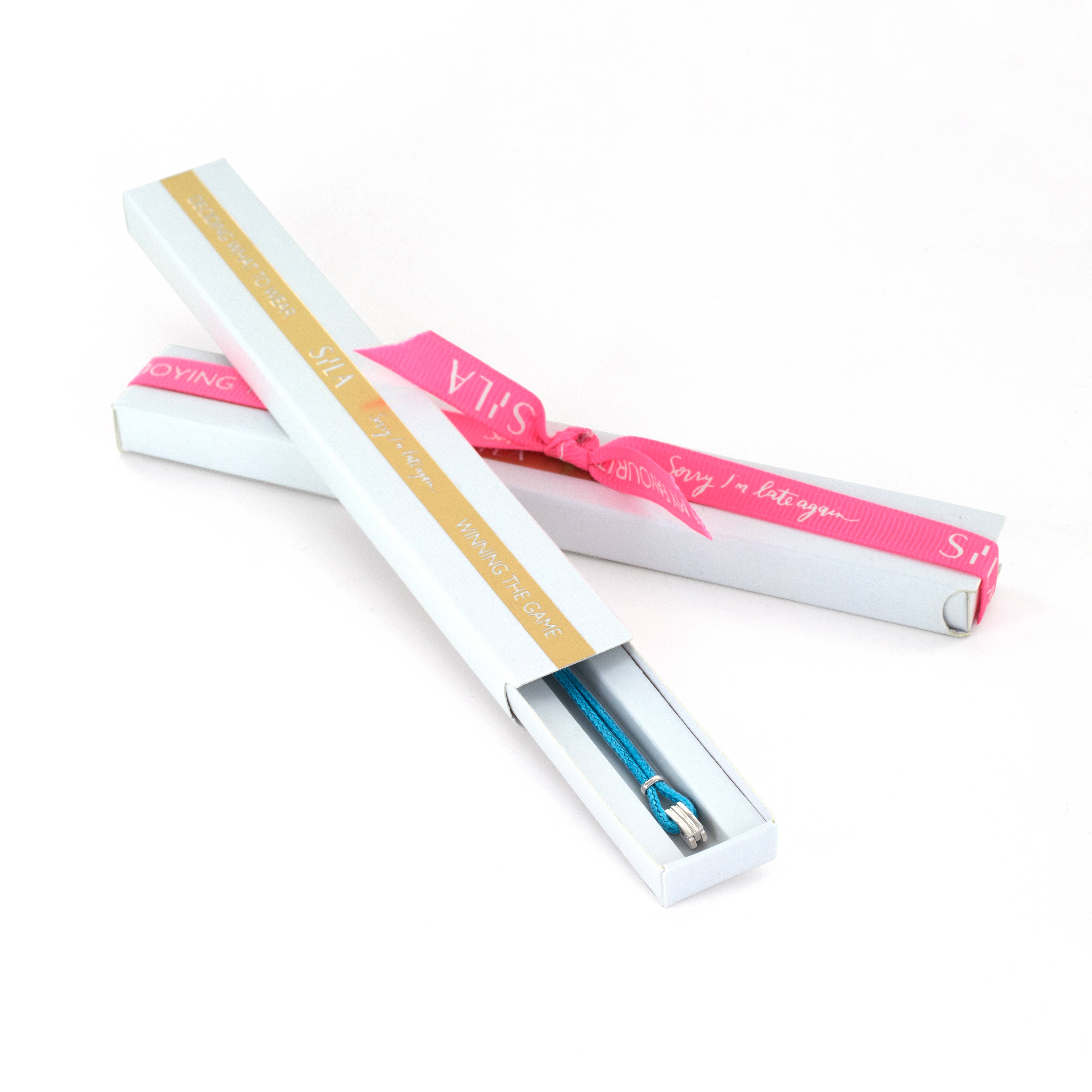 SILA Paris - Wholesale Woven/Braided Bracelet - Cotton bracelet for SILA clip ROSE GOLD Indian pink3