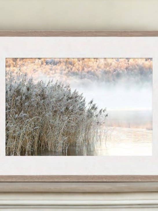 Frosted Riverside Framed & Glazed 27.5x20" for wholesale by The Light Garden Collection