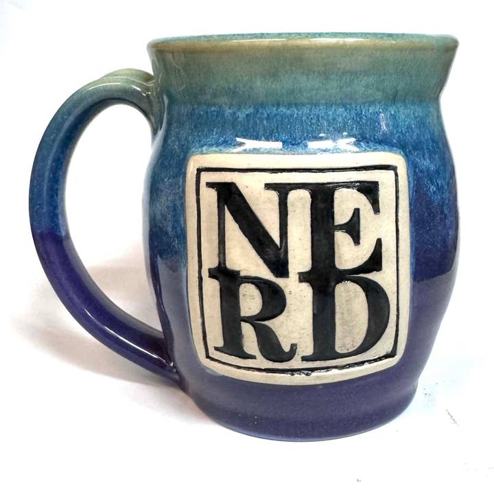 NERD 20oz Handmade Ceramic Mug for wholesale by Pawley Studios Ceramics