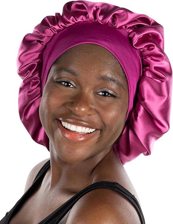 Funky Junque - Wholesale Sleep Cap / Bonnet - Women's - Reversible Satin Silk Bonnet for Sleeping Double Layered10