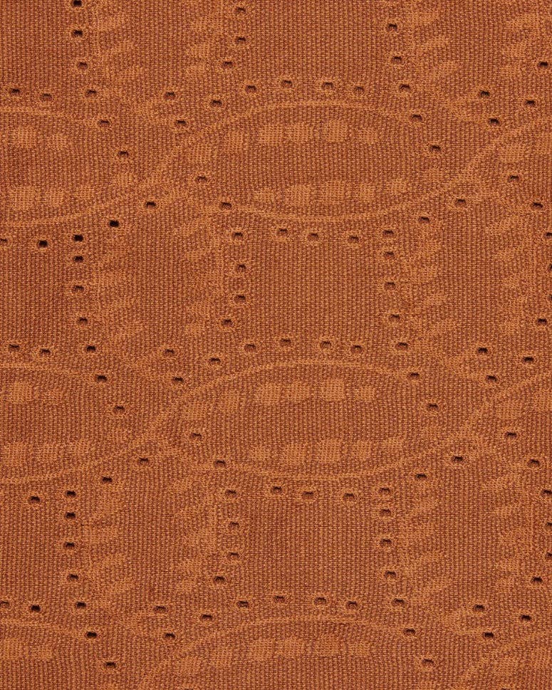 BROWN Sicily Crochet Long Sleeve Button Down Shirt for wholesale on Faire1