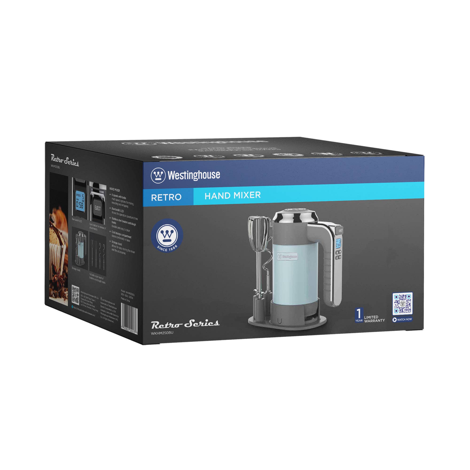 Westinghouse - Wholesale Kitchen Appliance - Westinghouse 5-Speed Hand Mixer with Base - Retro Series14