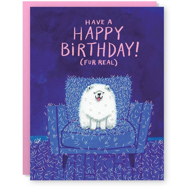 Fur Real Card for wholesale by Party Mouse Studio