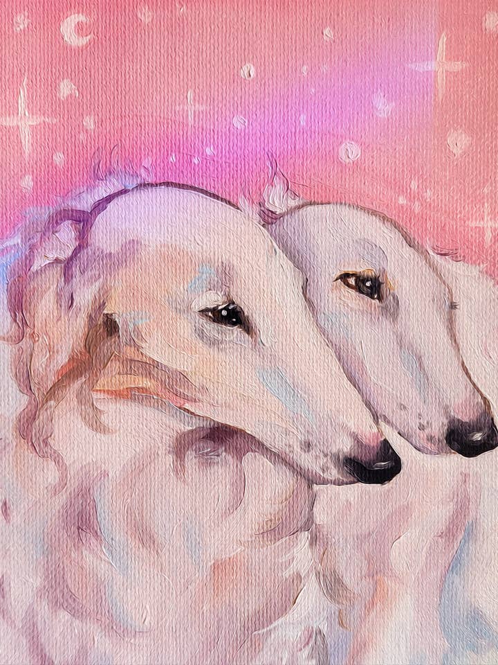 Borzoi Couple Prints for wholesale by Shelby DeGarmo Art