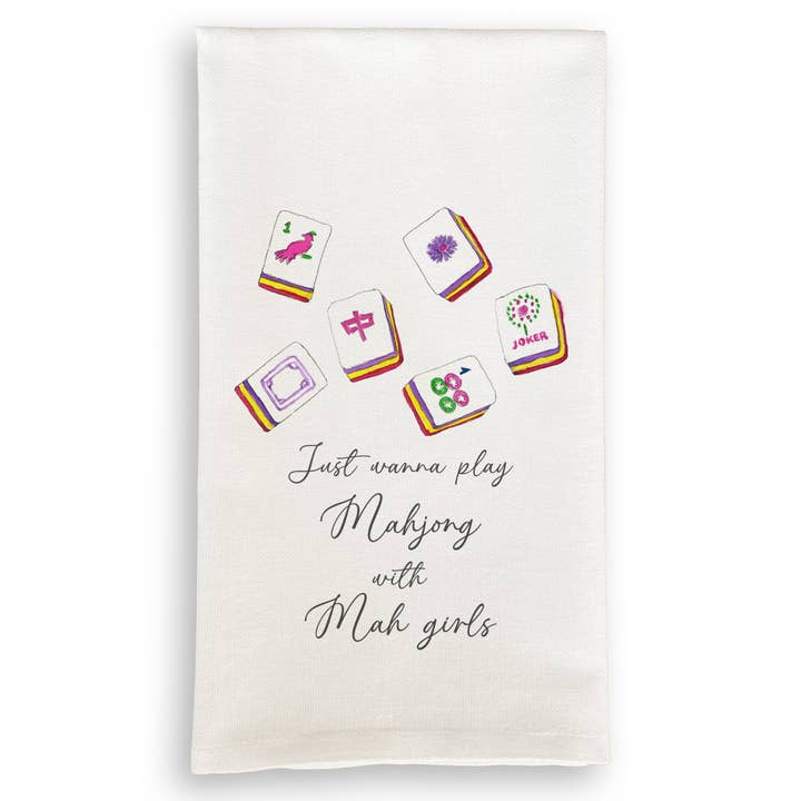 French Graffiti - Venta al por mayor Paños de cocina - Mahjong con Mah Girls