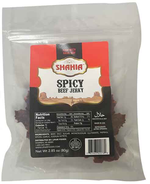 Hudson Meat Company - Wholesale Jerky - BEEF JERKY SPICY HALAL     -     SHAHIA0