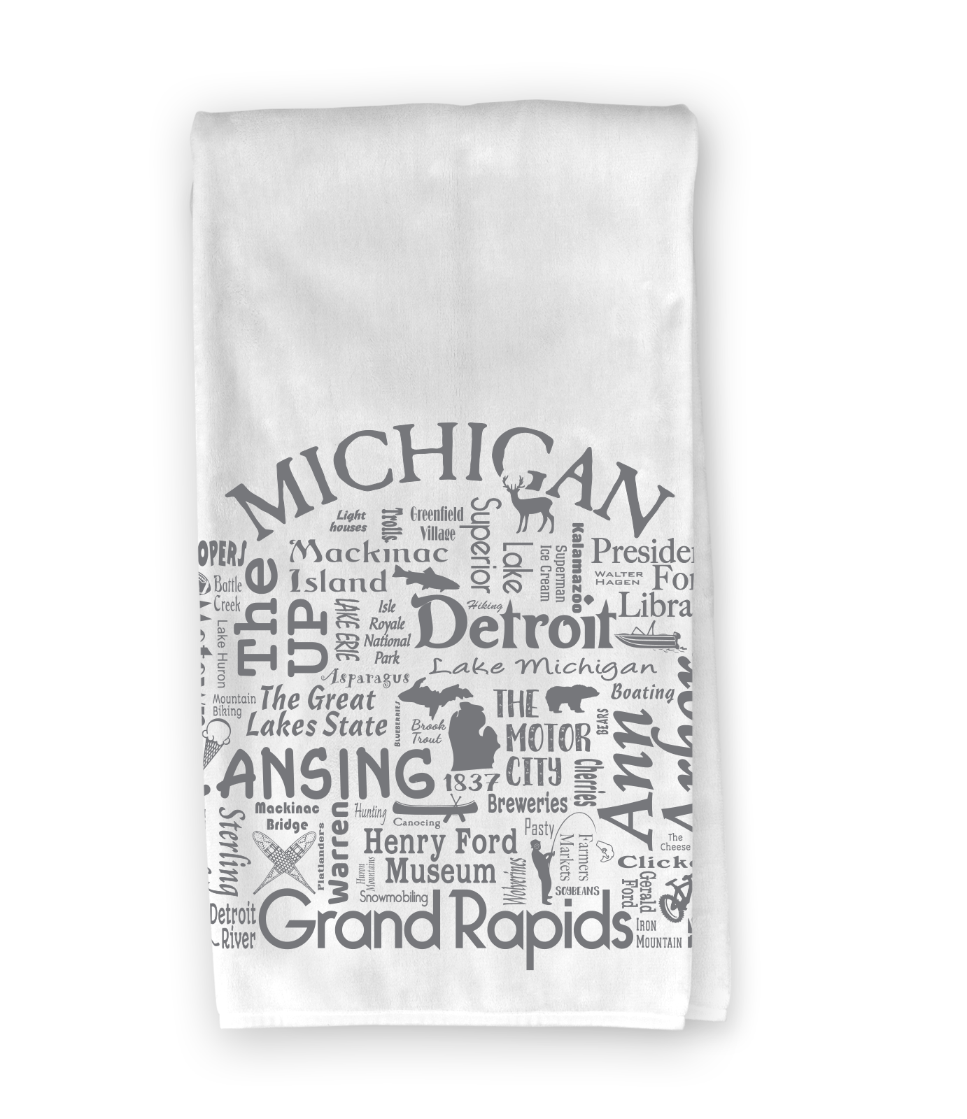 The Buffalo Works - Wholesale Tea Towel - Michigan Destination Kitchen Towel - Where Life Takes You2