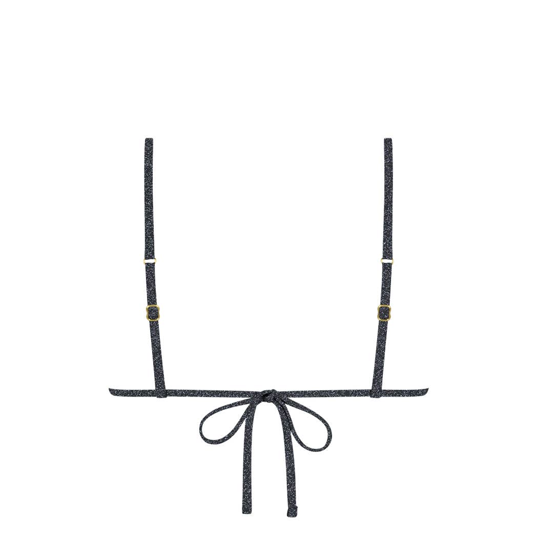 Chlamys Varia by MrMiss – wholesale Swim top – Women's – Chlamys Varia Triangle Bikini Top-Lurex Black1