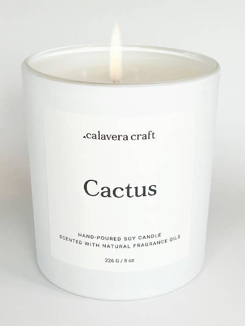 Cactus Soy Small Soy Candle - 8 oz for wholesale by Calavera Craft