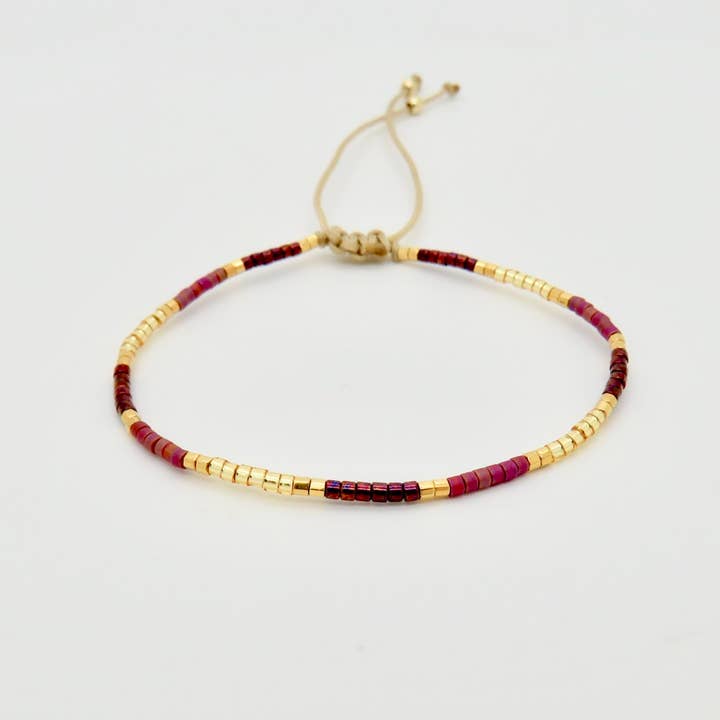 Rosamariposa – Großhandel Perlenarmband – Feines 3-Farben-Armband – 24 Karat vergoldet