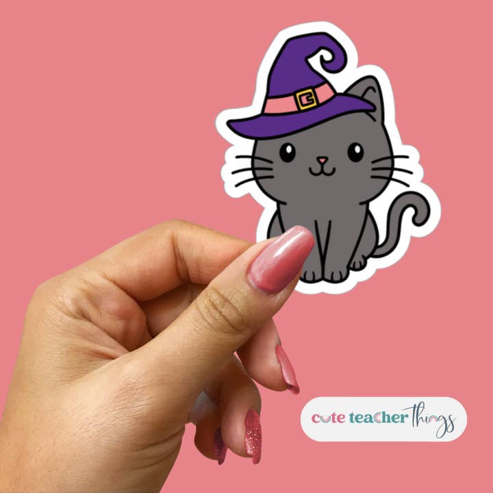 Pegatina Gato Bruja para venta al por mayor de Cute Teacher Things