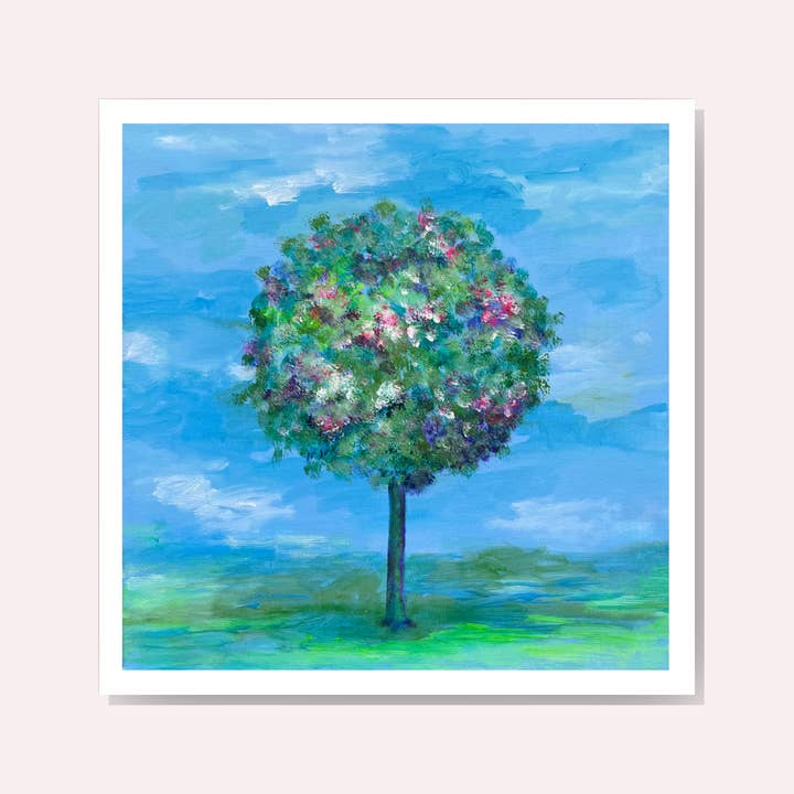 Crawford St Inspired Tree Greeting Card for wholesale by Crystal Wreden Art