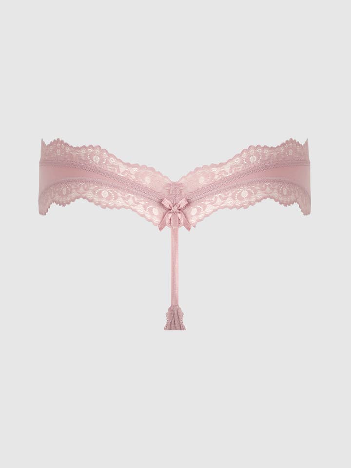 ADOBE ROSE SALE: VERA MICRO & LACE TRIM G-STRING for wholesale on Faire