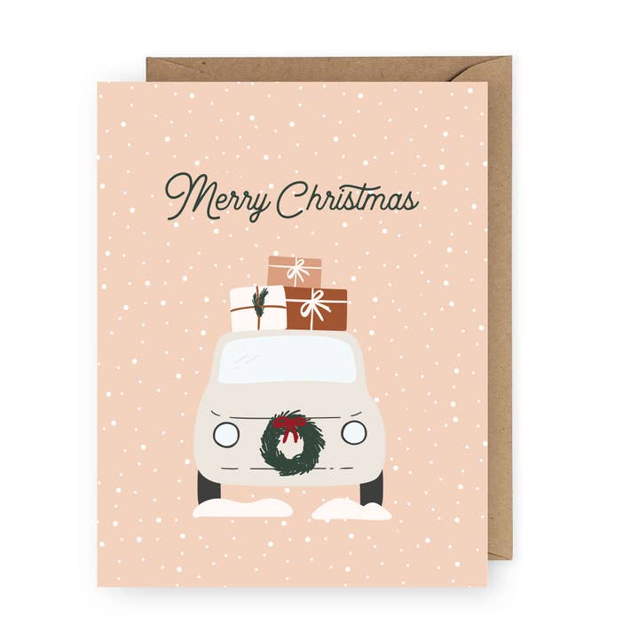 The Anastasia Co - Wholesale Christmas Card - Merry Christmas Snow Car Greeting Card