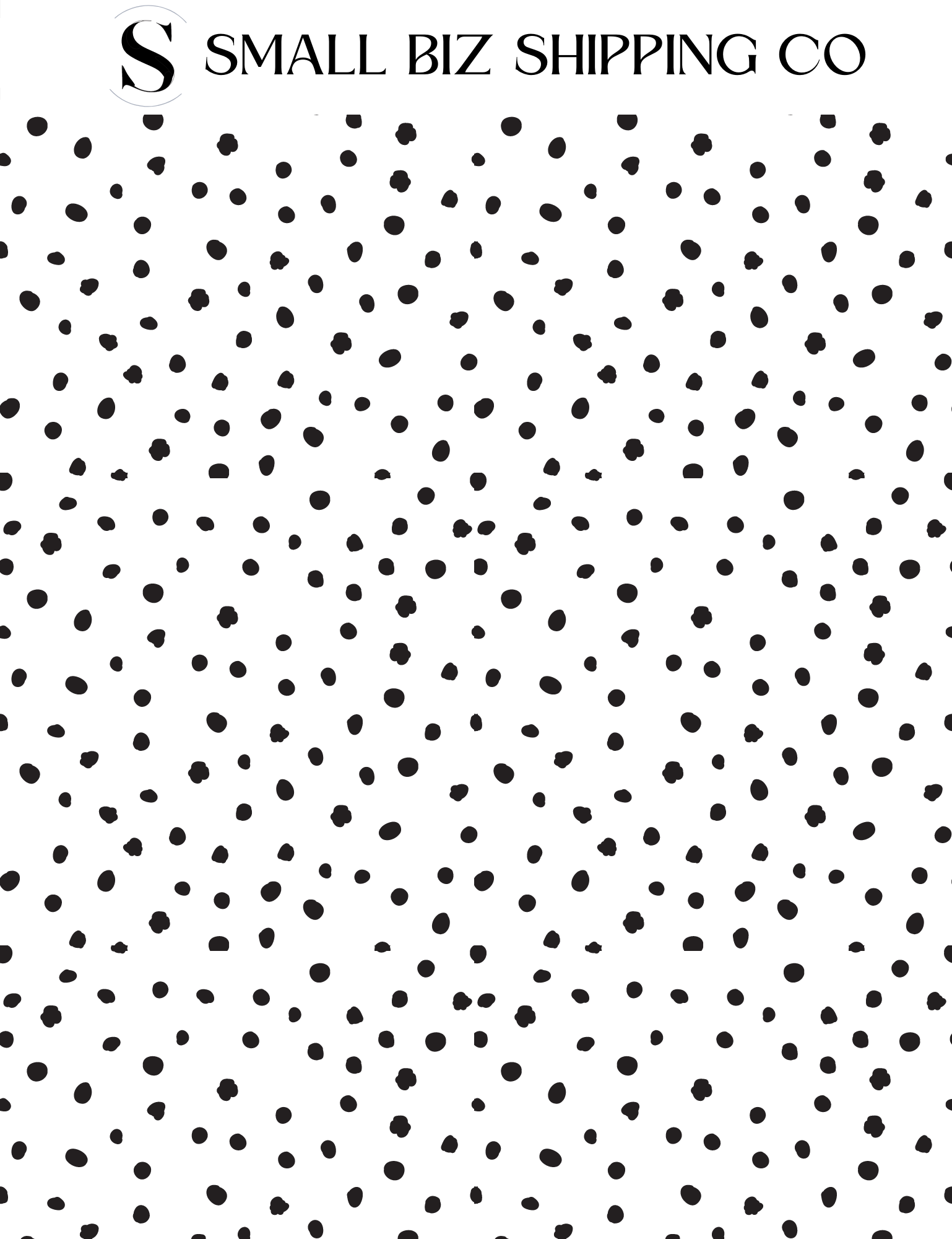 Small Biz Shipping Co - Wholesale Envelopes - 14.5" x 19" Poly Mailer - Black Polka Dot2