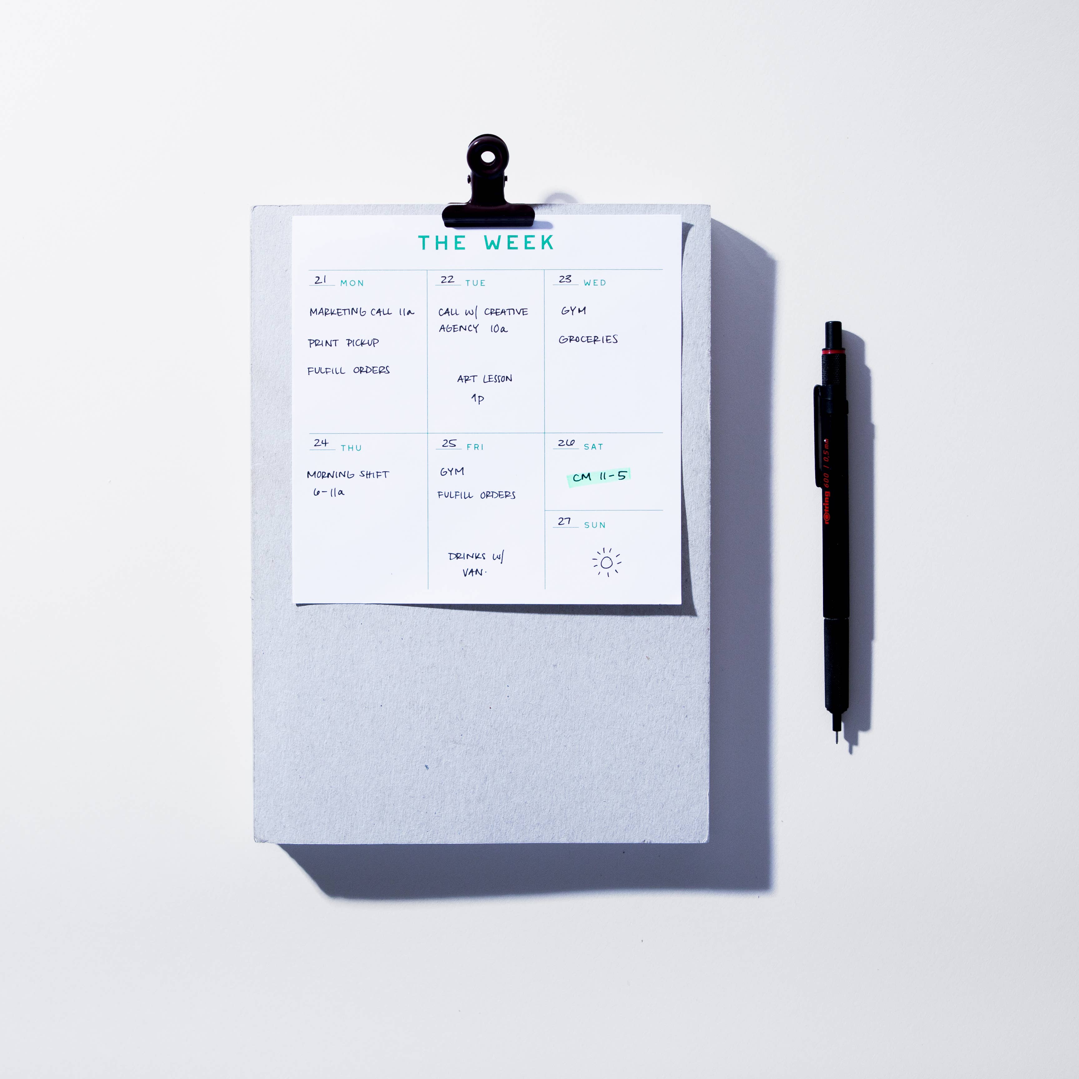 Case Study - Wholesale Planner - Small Weekly Desk Planner Notepad2