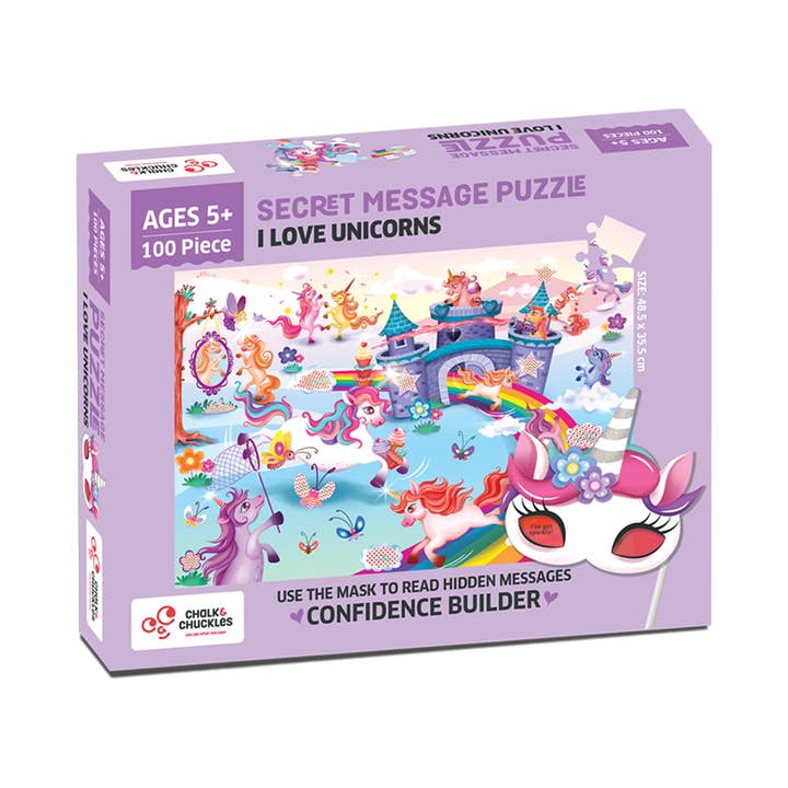 Bambini - Wholesale Puzzle - Kids - I Love Unicorns 100 Piece Jigsaw Secret Message Puzzle2